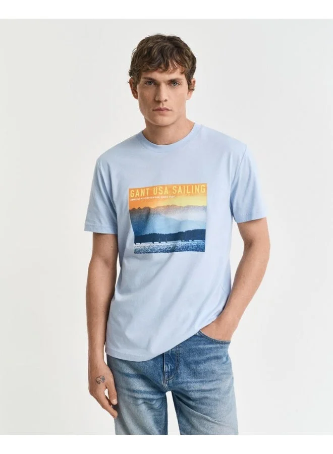 غانت تيشيرت مطبوع برسومات الإبحار من غانت يو إس إيه